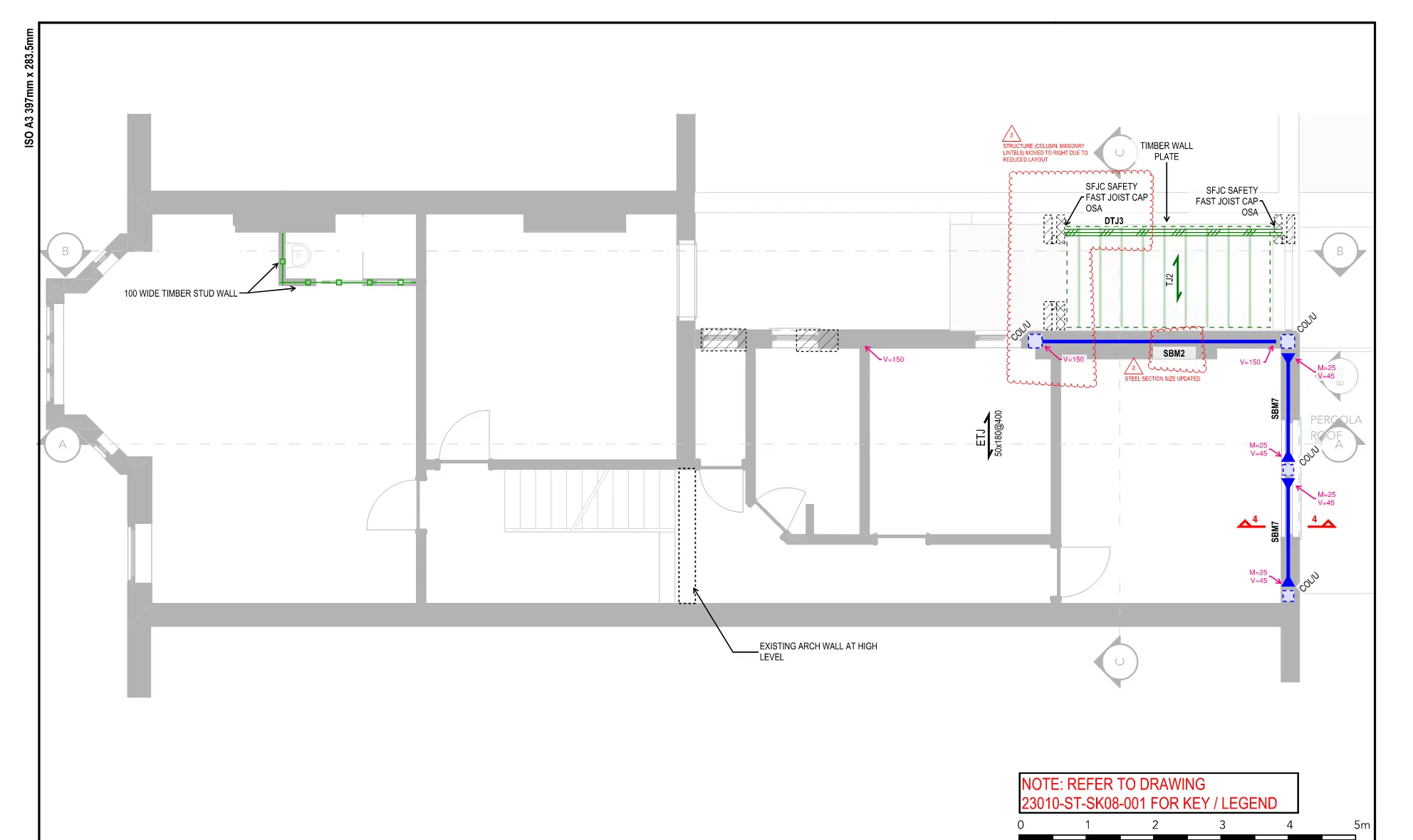Proposed first-floor structural layout for Dundonald Road