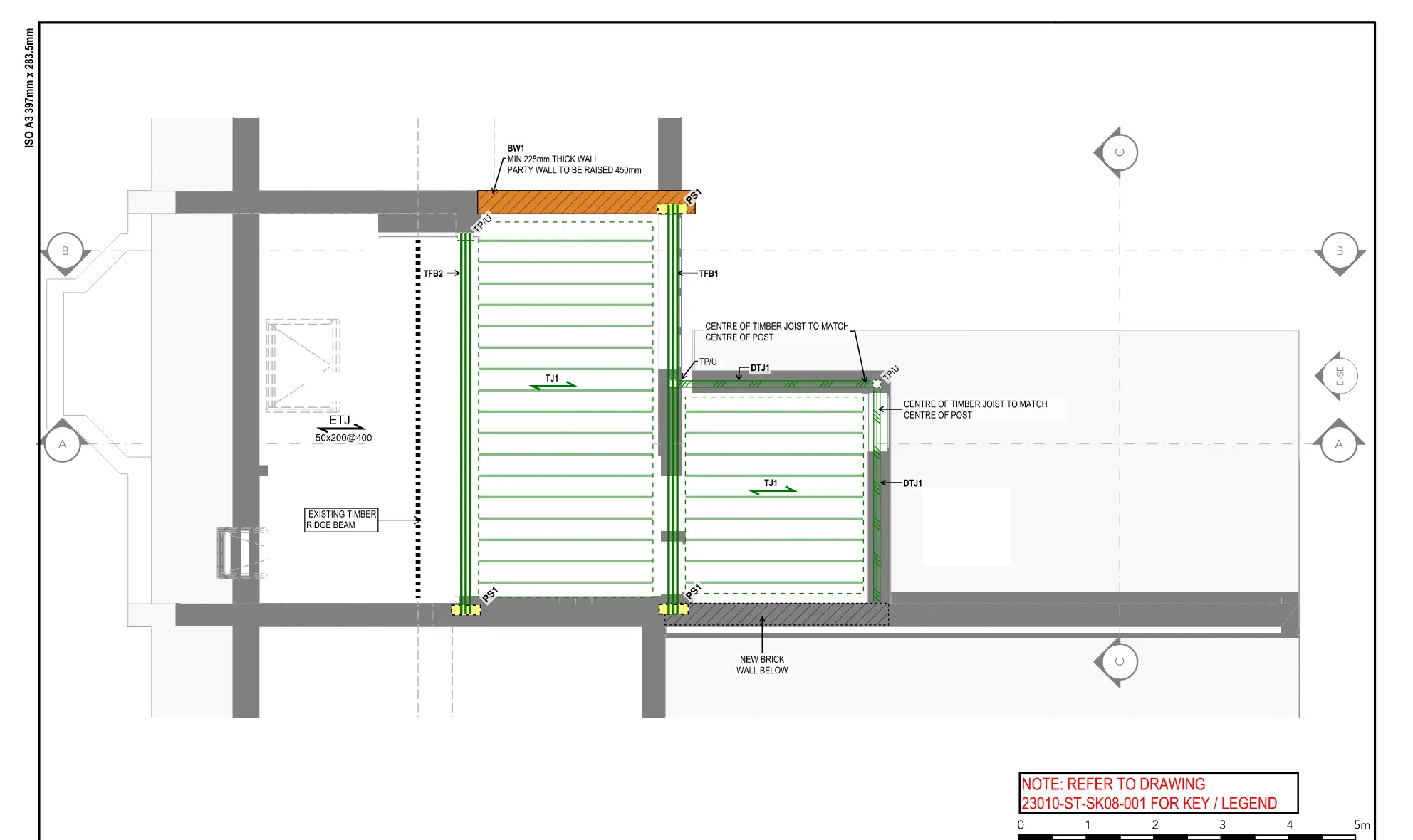 Proposed roof structural layout for the Dundonald Road loft extension